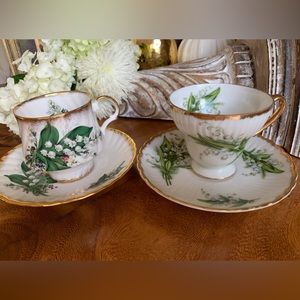 Variety of Tea Cups and Saucers
